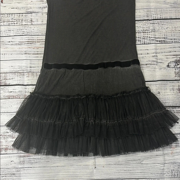 ISABEL TAVARES Black Ruffled‎ Tiered Mini Dress Sz. S/M - Picture 3 of 8